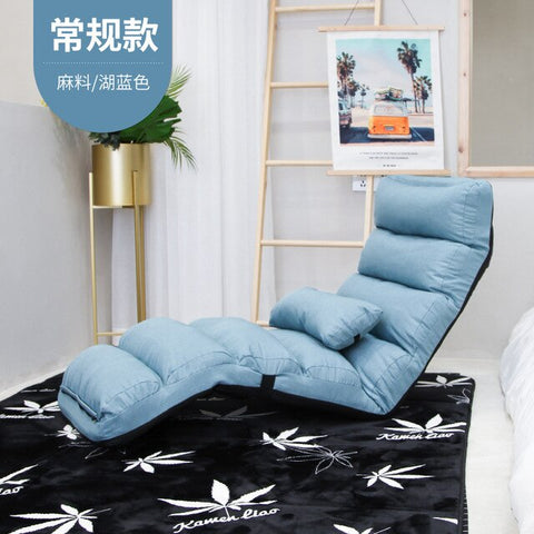 Lazy Single Person Sofa Bedroom Balcony Simple Tatami Sofa Cute Small Family Easy Folding Back Recliner Simple Storage