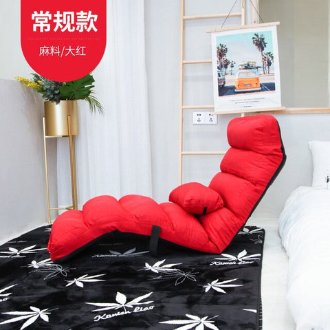 Lazy Single Person Sofa Bedroom Balcony Simple Tatami Sofa Cute Small Family Easy Folding Back Recliner Simple Storage