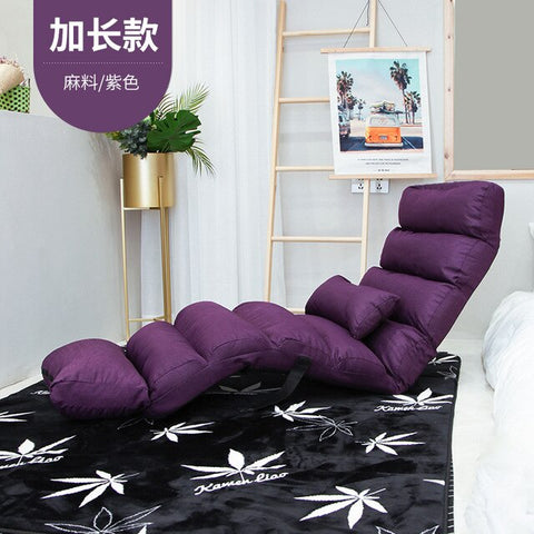 Lazy Single Person Sofa Bedroom Balcony Simple Tatami Sofa Cute Small Family Easy Folding Back Recliner Simple Storage