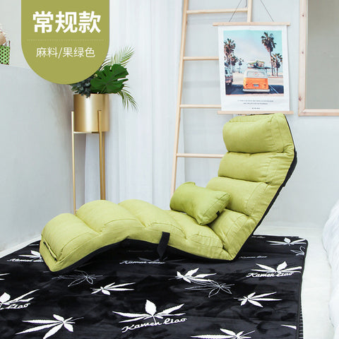 Lazy Single Person Sofa Bedroom Balcony Simple Tatami Sofa Cute Small Family Easy Folding Back Recliner Simple Storage