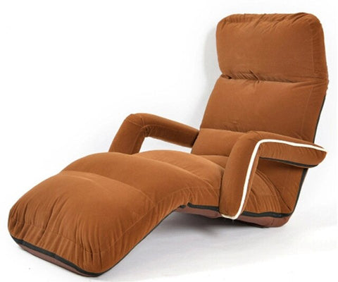 Chaise Lounge Chairs for Bedroom Adjustable Foldable Soft Suede Recliner Chair  6 Colors Sofas and Armchairs Discount Lounger