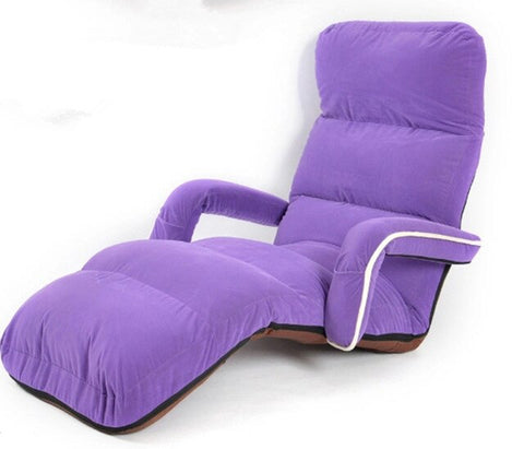 Chaise Lounge Chairs for Bedroom Adjustable Foldable Soft Suede Recliner Chair  6 Colors Sofas and Armchairs Discount Lounger