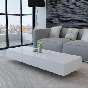 VidaXL Rectangular Coffee Table High Gloss White Side Table Coffee Tables MDF Living Room Furniture Modern Home Furniture