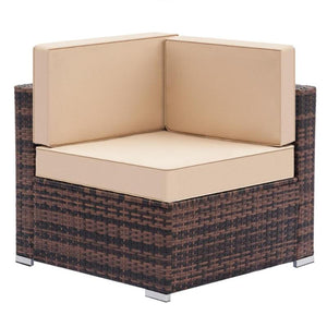 Weaving Rattan Left Corner Sofa Vintage Funiture Bedroom Balcony Mini-Sofa Simple Single Sofa Chair for Living Room