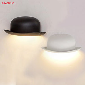 Modern minimalist LED aluminum wall lamps bedside bathroom light(IP55) creative Bedroom aisle New style hat wall light