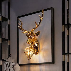 Nordic Antler Wall Lamp Creative Wall Lamps Deer Lamp for Bedroom Buckhorn Kitchen Wall Lights for Home Decor Soconces